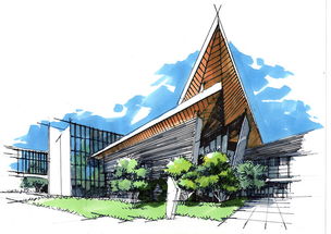 成都郎酒集團總部建筑手繪臨摹昆明手繪培訓(xùn)帶詳細(xì)步驟圖